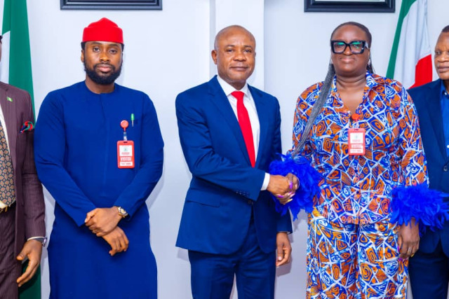 Enugu State Governor, Peter Mbah during  the Set Up of Committee On Infrastructural Upgrade Of Enugu Airport
